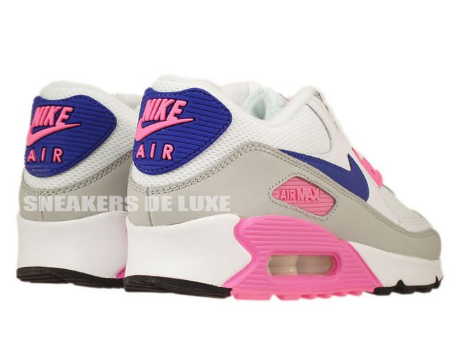 616730-104 Nike Air Max 90 Essential White/Concord-Zen Grey-Pink Glow