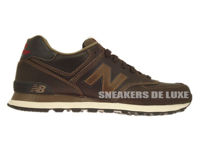 new balance 574 brown leather