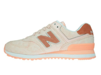 New Balance WL574SWA Pink with Diva Pink & White