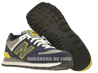 ML574SBY New Balance 574 Navy Yellow Grey