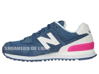 New Balance WL574CNB Chambray with White & Peony