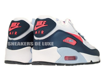 345017-117 Nike Air Max 90 White/Atomic Red-Armory Navy-Light Armory