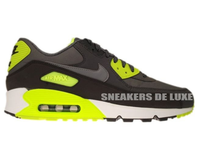 537384 007 Nike Air Max 90 Essential Dark Grey Cool Grey Anthracite Volt