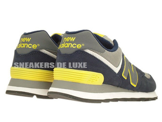 ML574SBY New Balance 574 Navy Yellow Grey