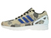 BB2174 adidas ZX Flux Camo Umber / Blue / White