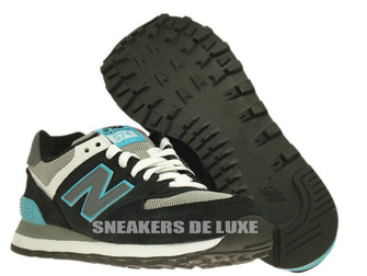 WL574SNB New Balance 574 Black / Light Blue / Grey