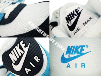 Nike Air Max 90 White/White-Chlorine Blue-Obsidian 309299-129