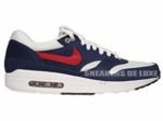 Nike Air Max 1  White/Gym Red/Thunder Blue