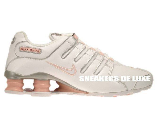 415245 116 Nike Shox NZ White White Storm Pink Metallic Silver