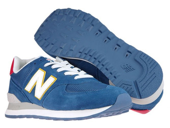 New Balance ML574OBA Dark Blue with Team Red