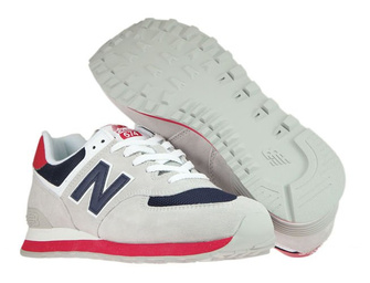 New Balance ML574MUB Rain Cloud with Team Red