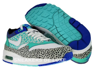 Nike Air Max 1 Nike Air Max 1 Premium Safari Print White/White-Medium Blue-Mint 314252-114