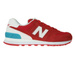 New Balance WL574CNC Red with White & Vivid Ozone Blue