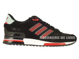 B24856 adidas ZX 750 core black / rust red f15-st / mist slate f15-st