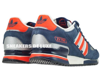 Q35491 Adidas ZX 750 Originals Light Grey/Infrared/New Navy