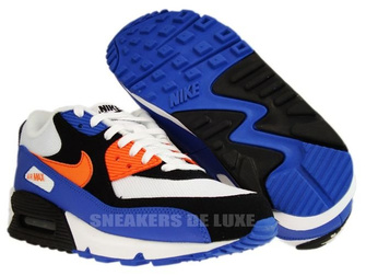 Nike Air Max 90 White/Bright Mandarin-Black