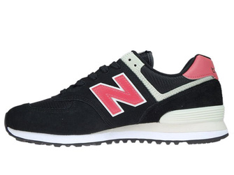 New Balance ML574SMP Black with Pomelo