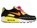 309298-002 Nike Air Max 90 Black/Citcuit Orange-Lemon Frost