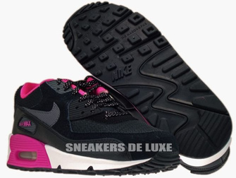 345017-017 Nike Air Max 90 Black/Dark Grey-Pink Foil-White 345017-017