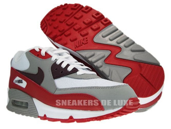 Nike Air Max 90 309299-128 White/Deep Burgundy-Varsity-Red Tech Grey 