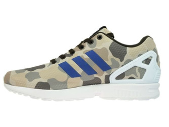 BB2174 adidas ZX Flux Camo Umber / Blue / White