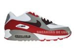 Nike Air Max 90 309299-128 White/Deep Burgundy-Varsity-Red Tech Grey