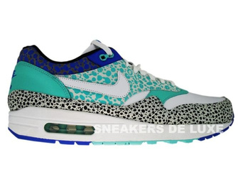 Nike Air Max 1 Nike Air Max 1 Premium Safari Print White/White-Medium Blue-Mint 314252-114