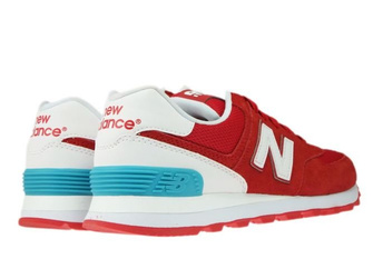 New Balance WL574CNC Red with White & Vivid Ozone Blue