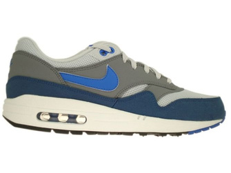 555766-040 Nike Air Max 1 Geyser Grey/Prize Blue-Cool Grey