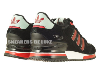 B24856 adidas ZX 750 core black / rust red f15-st / mist slate f15-st