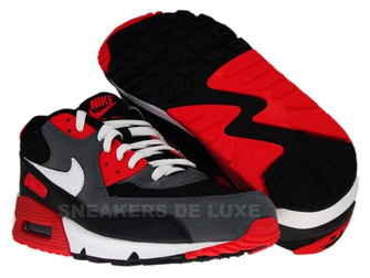 Nike Air Max 90 Black/White-Flint Grey-Hot Red 345188-001