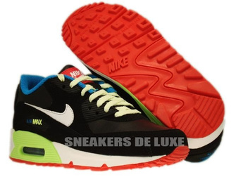 Nike Air Max 90 Black/White-Blue Lacquer Red 307793-026