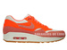 555284-106 Nike Air Max 1 Vntg Sail/Bright Mango-Total Crimson-Gum Medium Brown