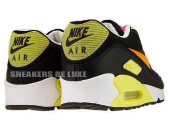 309298-002 Nike Air Max 90 Black/Citcuit Orange-Lemon Frost