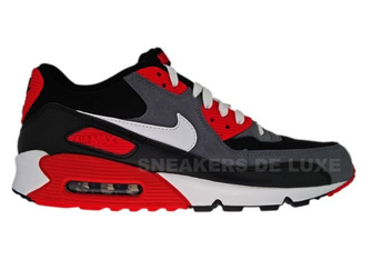 Nike Air Max 90 Black/White-Flint Grey-Hot Red 345188-001