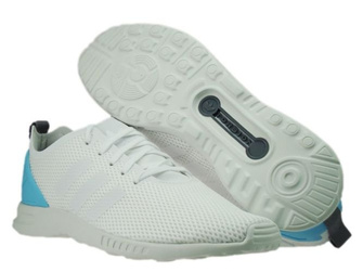 S78965 adidas ZX Flux ADV Smooth Core White/Core White/Blush Blue