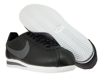 749571-011 Nike Cortez Classic Leather Black/Dark Grey-White