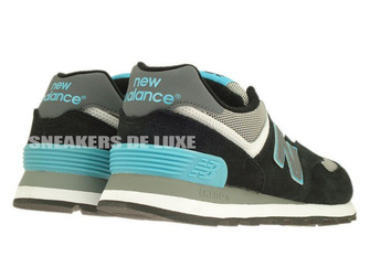 WL574SNB New Balance 574 Black / Light Blue / Grey