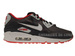 333888-005 Nike Air Max 90 Premium Black/Matte Silver-Sport Red