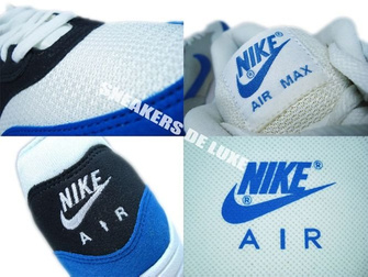 Nike Air Max 1 White/Signal Blue-Anthracite-Platinum 308866-109