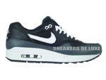 654466-001 Nike Air Max 1 Leather Balck/White-Dark Grey