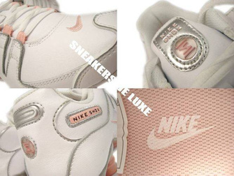 415245-116 Nike Shox NZ White/White-Storm Pink-Metallic Silver