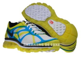 487982-107 Nike Air Max+ 2012 White/Black-Lemon Twist-Current Blue