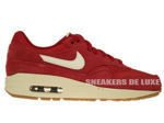 555766-600 Nike Air Max 1 Gym Red / Sail - Black - Black