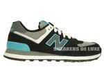 WL574SNB New Balance 574 Black / Light Blue / Grey