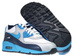 307793-155 Nike Air Max 90 White/Vivid Blue-Obsidian-Metallic Silver