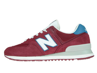 New Balance ML574OBC Scarlet with Light Blue