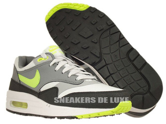 555766-006 Nike Air Max 1 Dusty Grey/Volt/Clear Grey/Metallic Silver