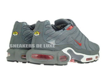 604133-080 Nike Air Max Plus TN 1 Cool Grey/Challenge Red-Black