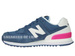 New Balance WL574CNB Chambray with White & Peony